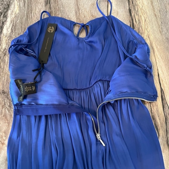 House of Harlow 1960 Bright Blue Pleated Mini Dress Size XS - Picture 12 of 16